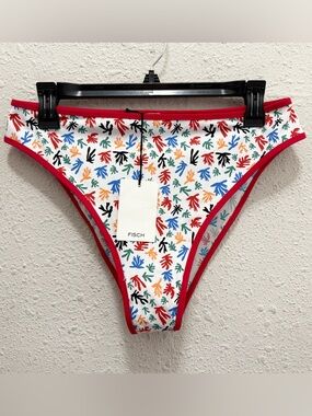 FISCH Eden Bikini Bottoms in Henri Coral NWT XL